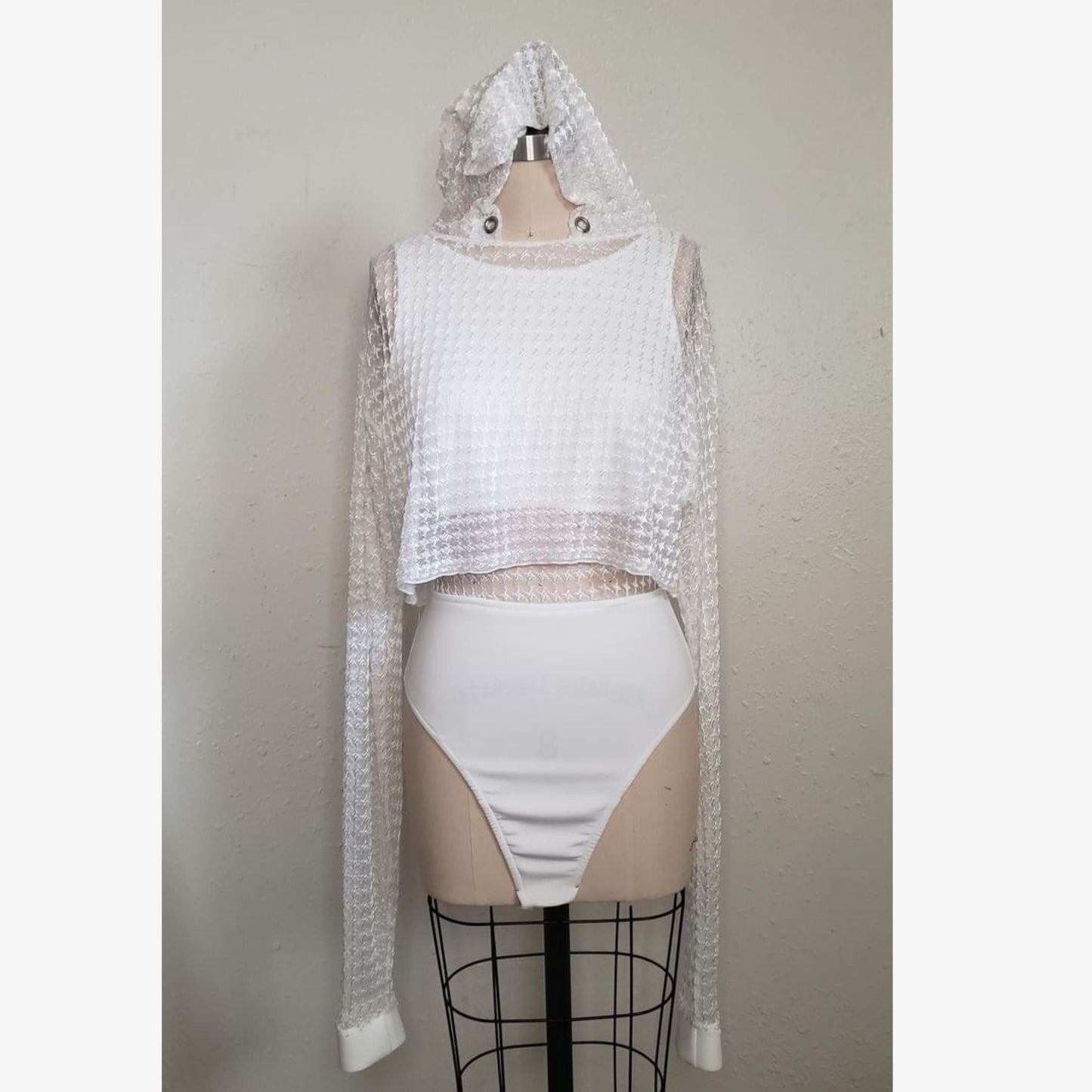 Women's One-Piece with Mesh Hoodie